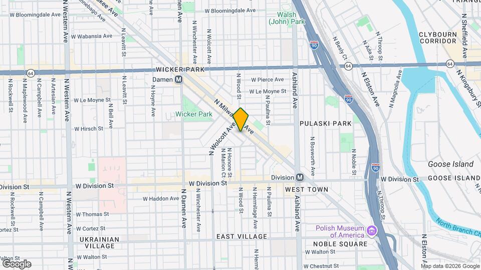 1315 N Wicker Park Ave, Unit J08P Mapa y Detalles de la Ubicación
