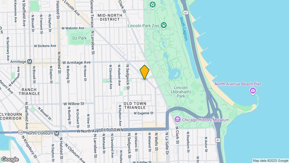 1852 N Lincoln Park W, Unit 2R Map and Location Details