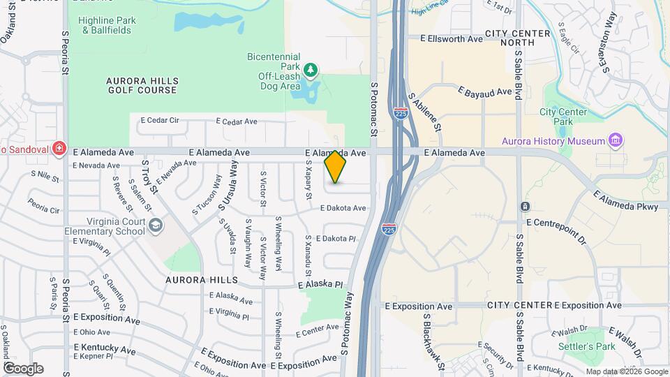 13611 E Nevada Pl Map and Location Details
