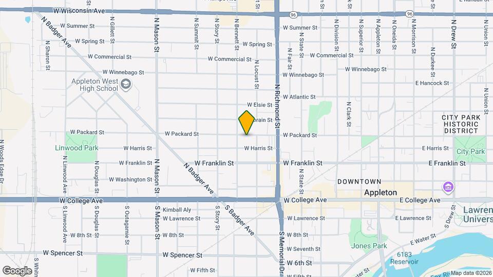 817 W Packard St Map and Location Details