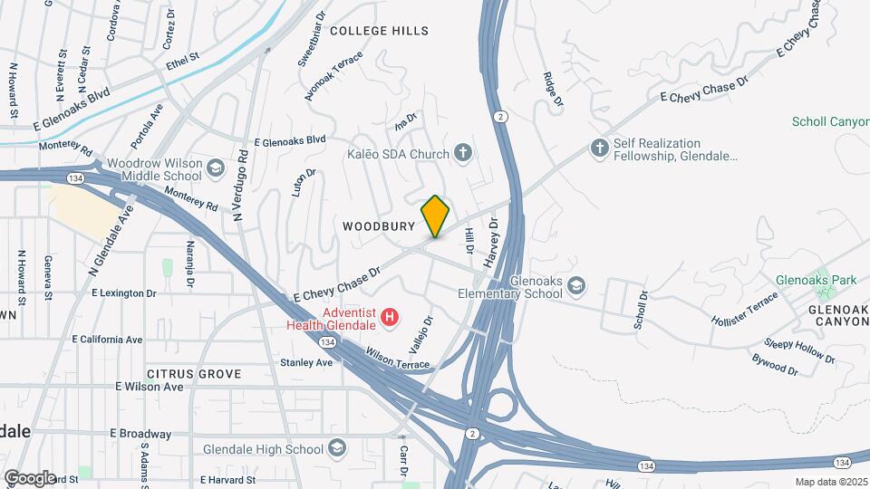 1614 E Chevy Chase Dr Map and Location Details