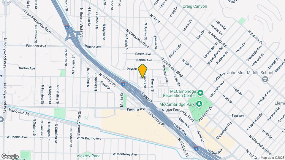 1827 Landis St Mapa y Detalles de la Ubicación