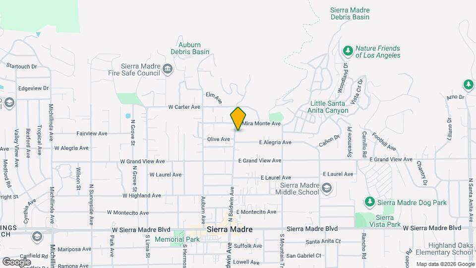 390 N Baldwin Ave Map and Location Details