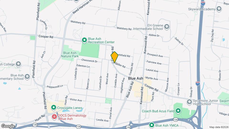 4582 Cooper Rd Map and Location Details