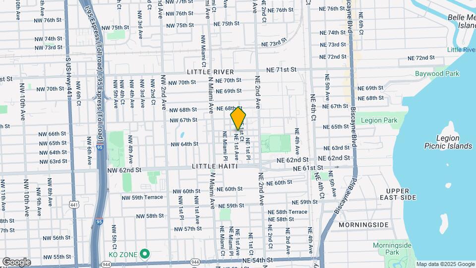 109-115 NE 64th Ter Map and Location Details