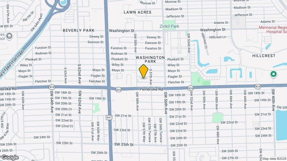 5727 Fletcher St Map and Location Details