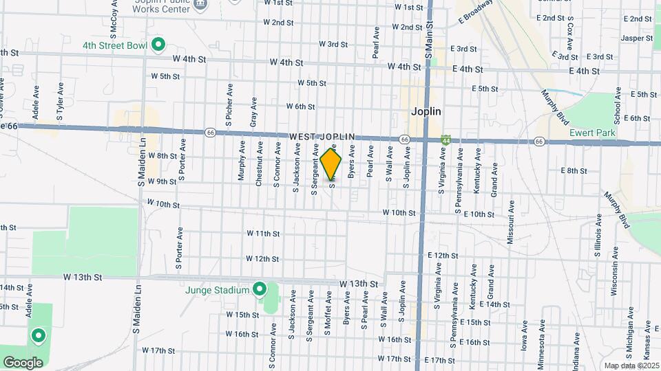 832 S Moffet Ave Map and Location Details