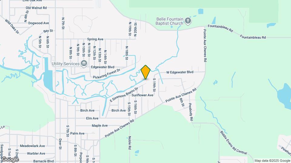 8705 E Simmons Bayou Dr Map and Location Details