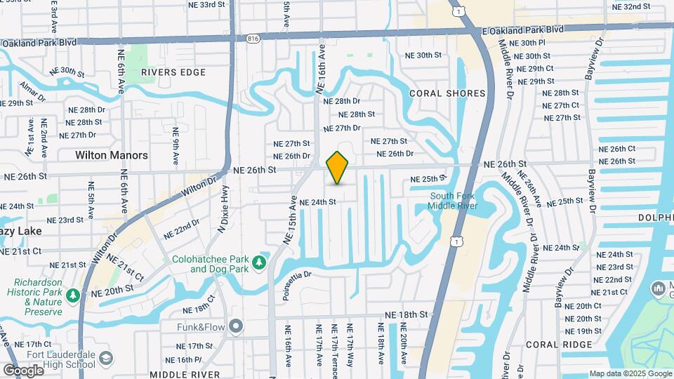 1618 NE 25th St Map and Location Details