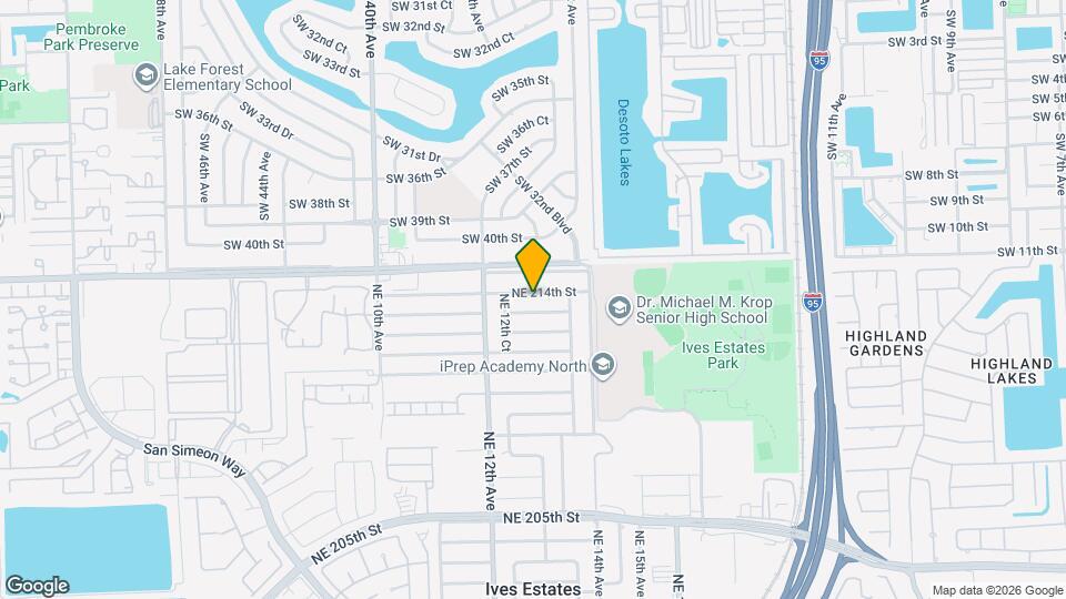 1280 NE 214th St Map and Location Details