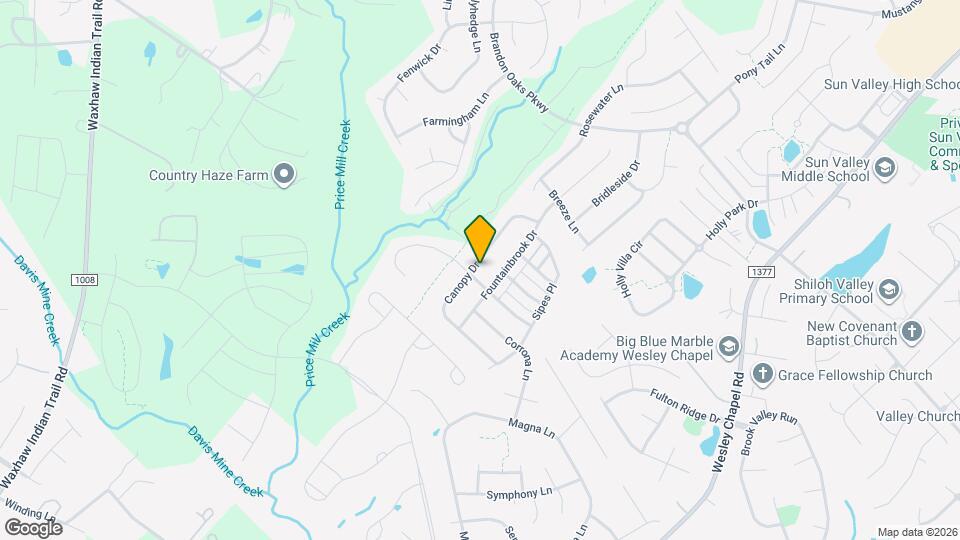 1039 Canopy Dr Map and Location Details