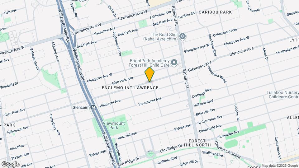 599 Glencairn Ave Map and Location Details