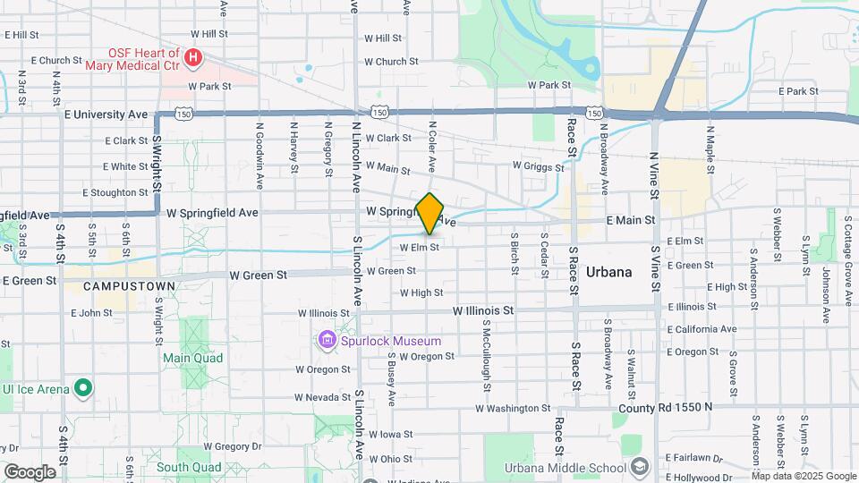 612 W Elm St Map and Location Details