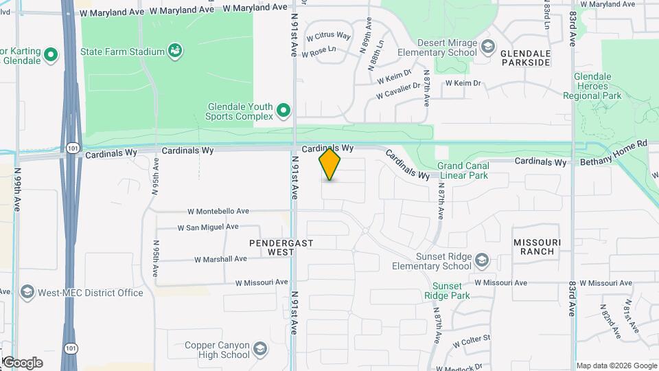 9001 W Rancho Dr Map and Location Details