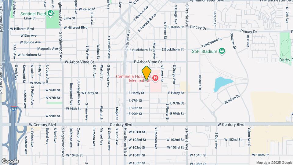 1021 Myrtle Ave Map and Location Details