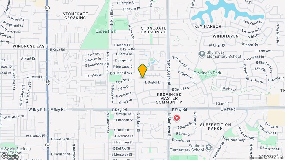 832 E Baylor Ln Mapa y Detalles de la Ubicación