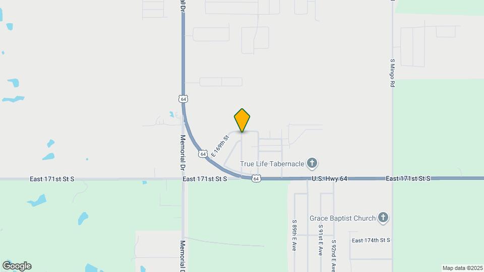 16415 S 86th E Ave Map and Location Details