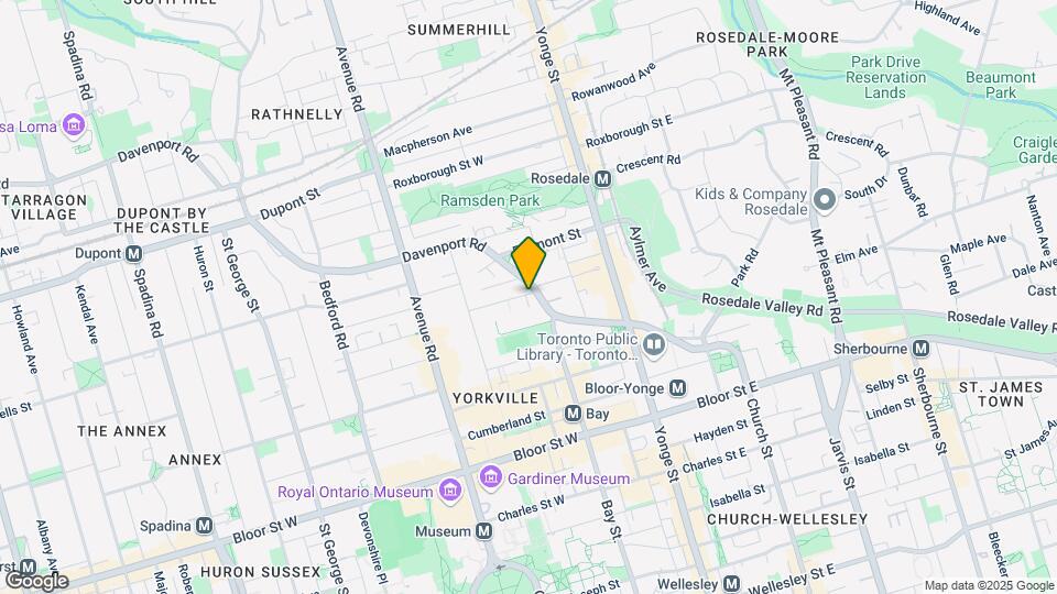 95 Davenport Rd Map and Location Details
