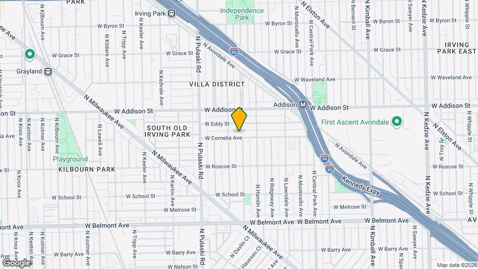 3836 W Cornelia Ave Map and Location Details