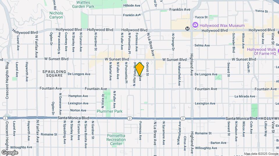 1347 N Formosa Ave Map and Location Details