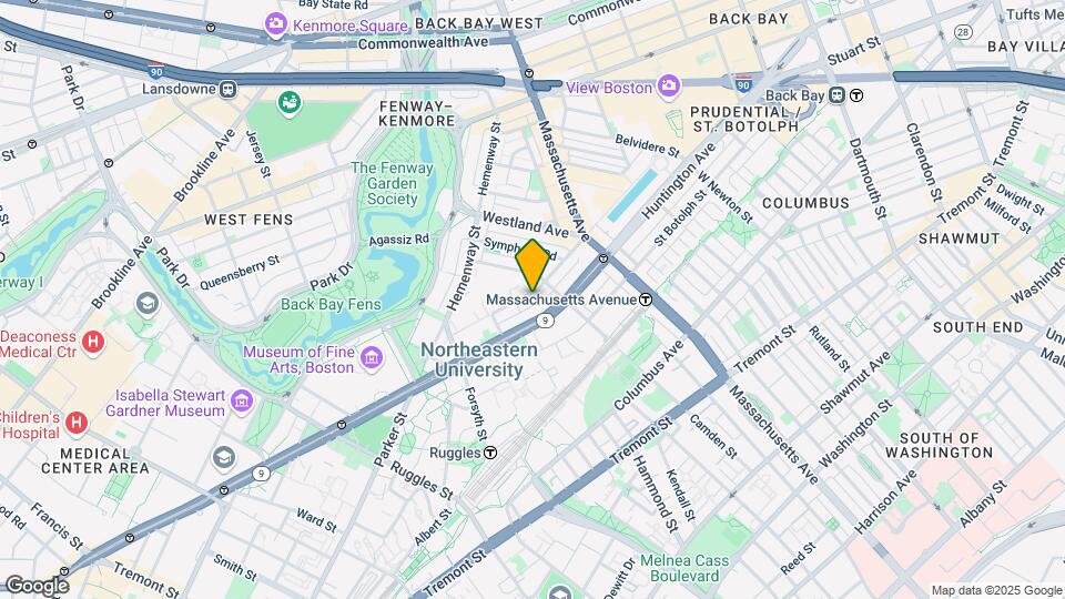 78 Saint Stephen St, Unit 1 Map and Location Details