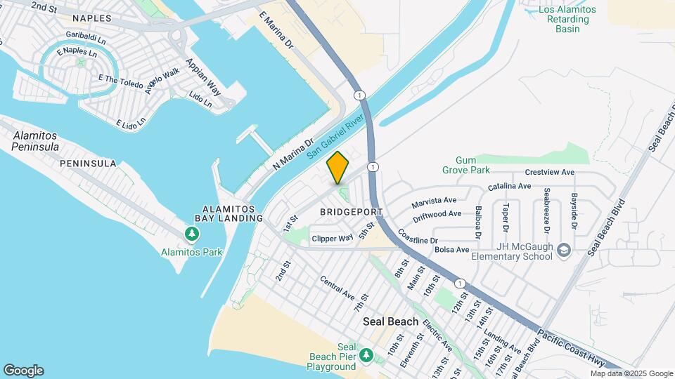 Oakwood Long Beach Marina Map and Location Details