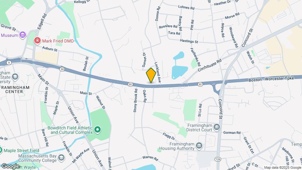 545 Worcester Rd Map and Location Details