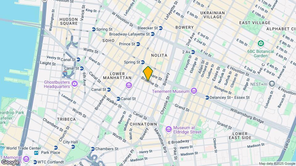375 Broome St Mapa y Detalles de la Ubicación