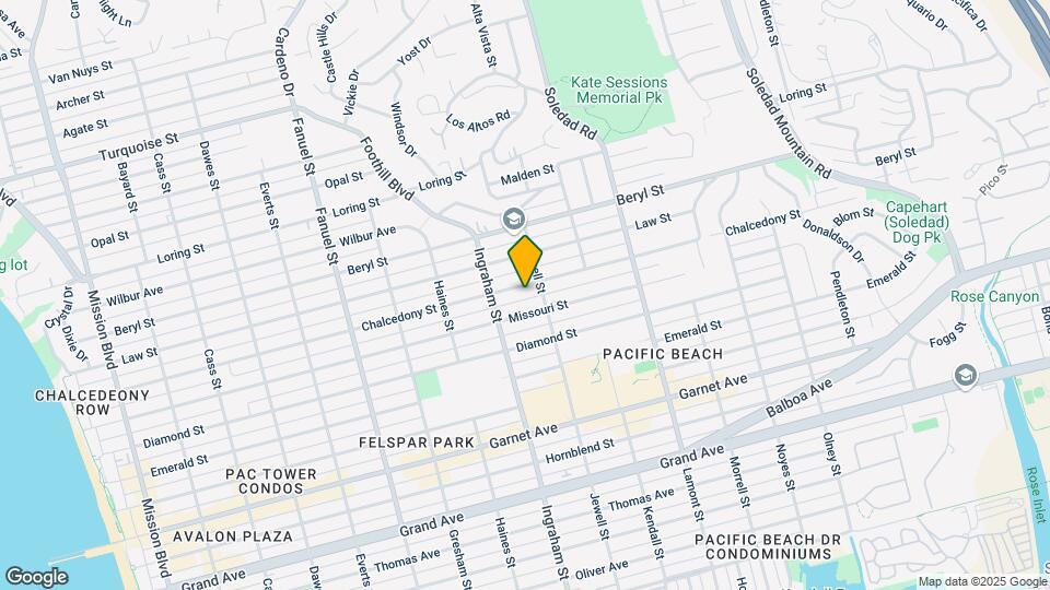 1655 Chalcedony St Map and Location Details