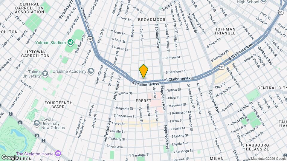 4611-4611 S Claiborne Ave Map and Location Details