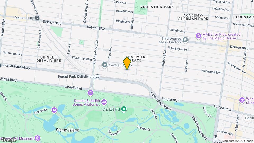 5531 Pershing Ave Map and Location Details