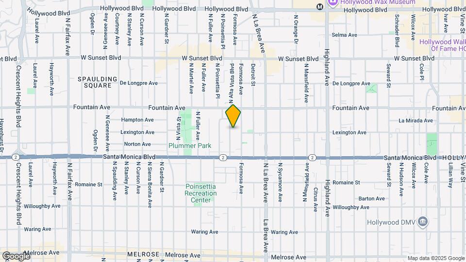 1202 N Poinsettia Pl Map and Location Details