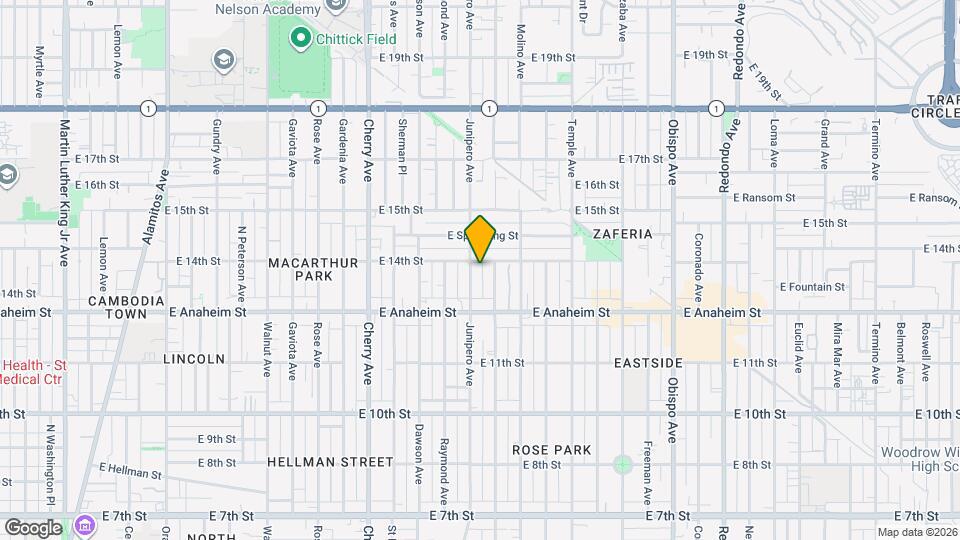 1384 Junipero Ave Map and Location Details