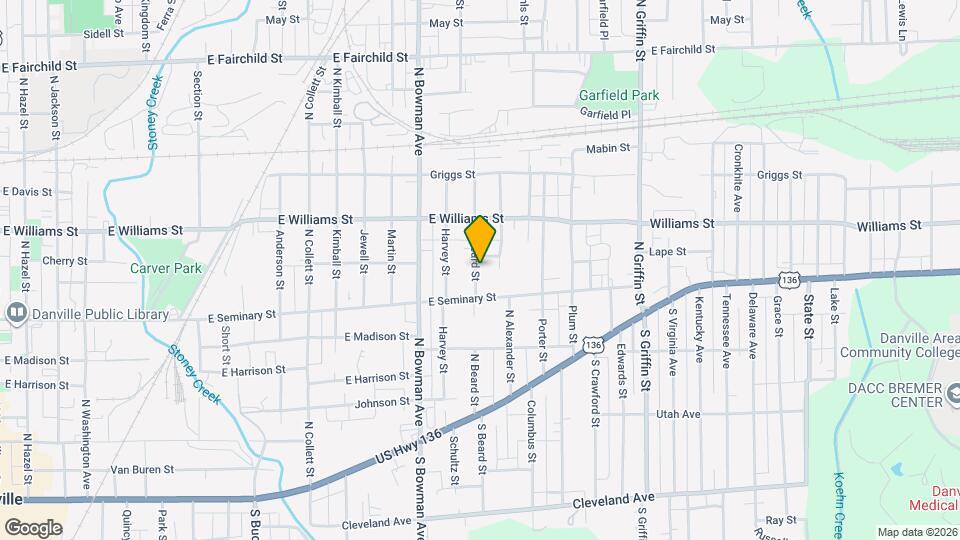413 N Beard St Map and Location Details
