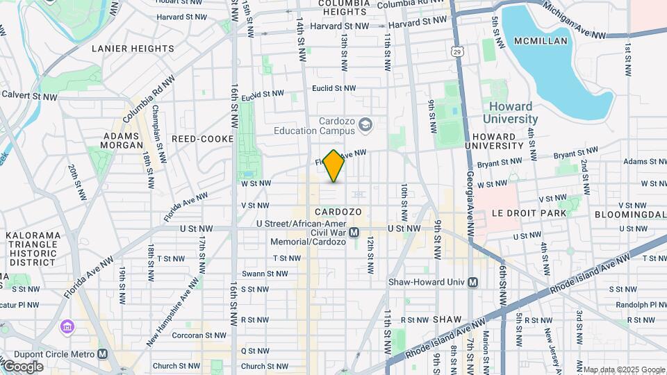 1312 W St NW Map and Location Details