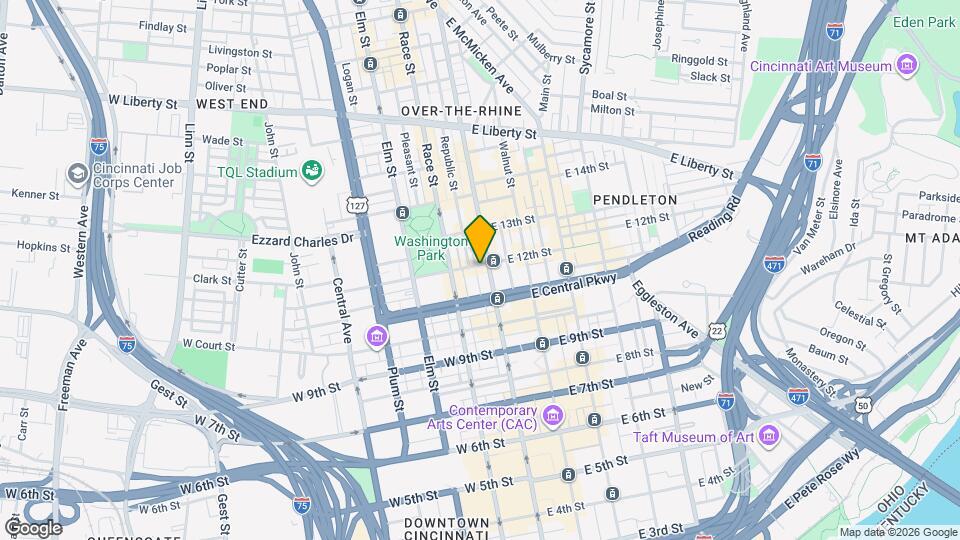 1135 Vine St Mapa y Detalles de la Ubicación
