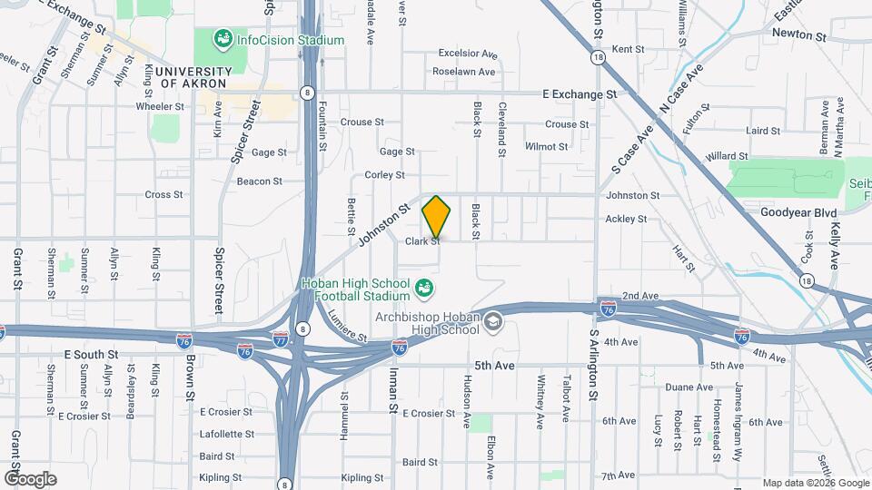 878 Clark St Map and Location Details