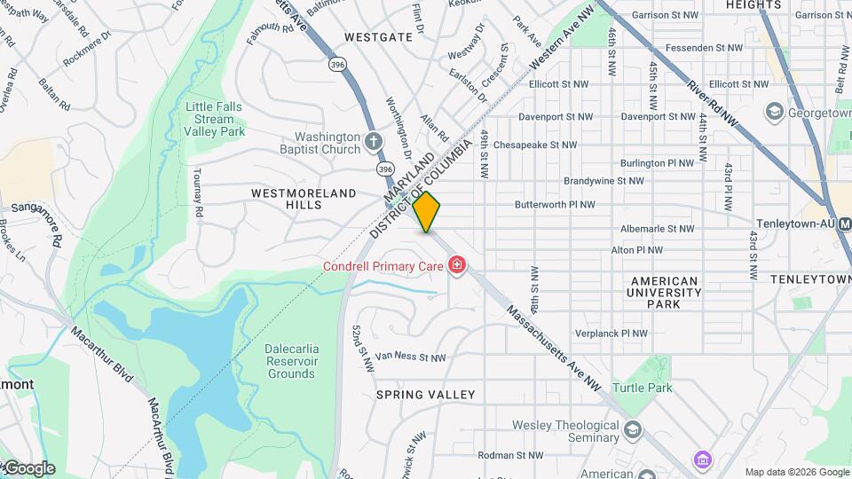 5028 Massachusetts Ave NW Map and Location Details