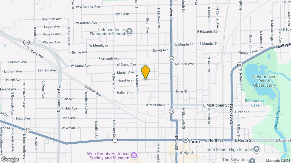 447 Hazel Ave Map and Location Details