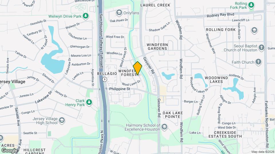 8015 Windy Creek Dr Map and Location Details