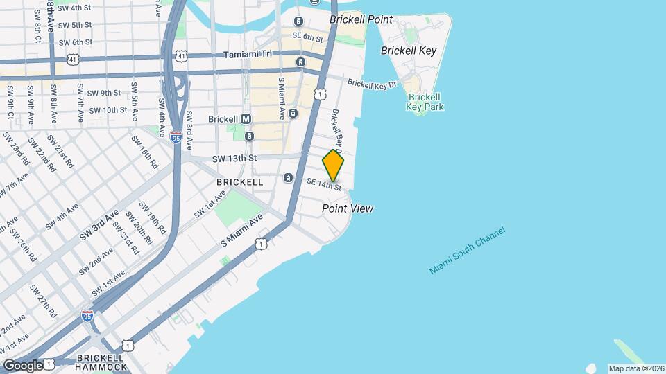 2575 Brickell Bay Dr, Unit 4a Mapa y Detalles de la Ubicación