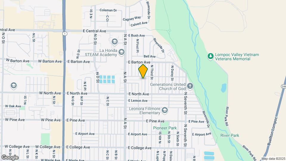 1037 N Jasmine St Map and Location Details