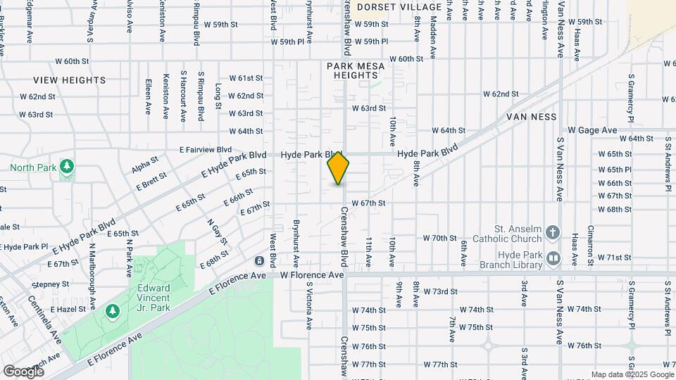 6627-6635 Crenshaw Blvd. Mapa y Detalles de la Ubicación