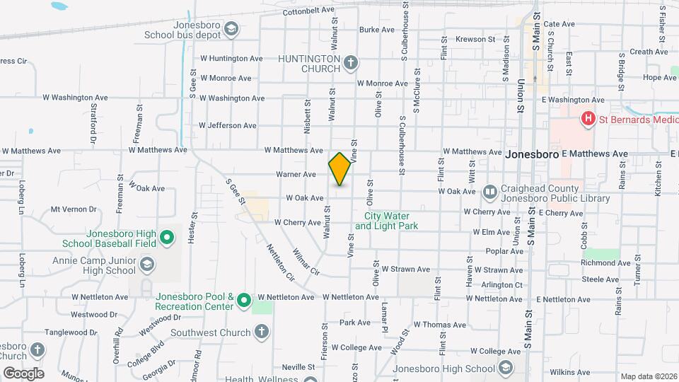 918 W Oak Ave Mapa y Detalles de la Ubicación