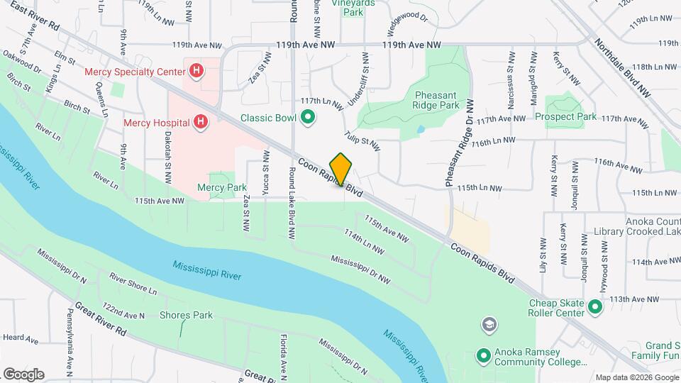 3662 Coon Rapids Blvd NW Map and Location Details