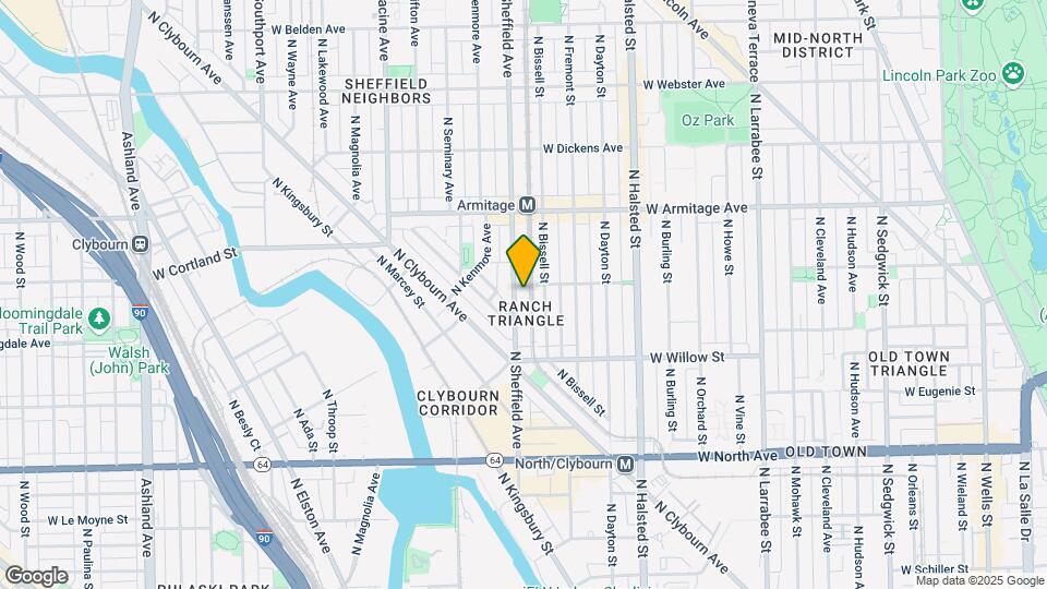 1867 N Sheffield Ave Map and Location Details
