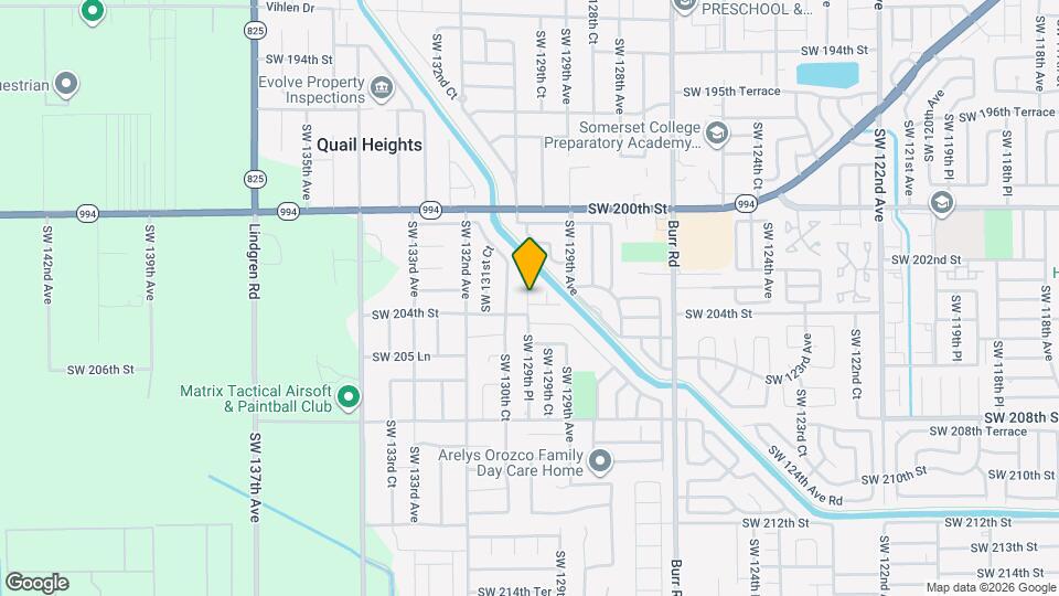 20365 SW 129th Ave Mapa y Detalles de la Ubicación