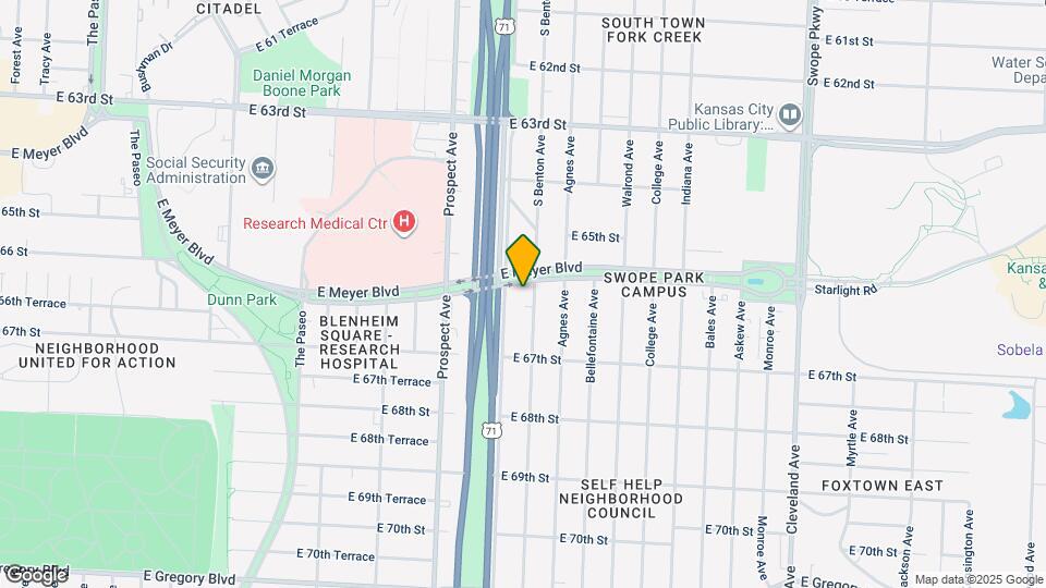 2813 E Meyer Blvd Map and Location Details
