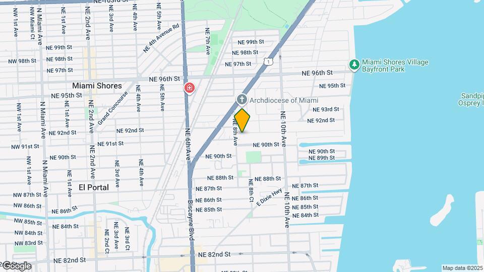 816 NE 91st Terrace Map and Location Details