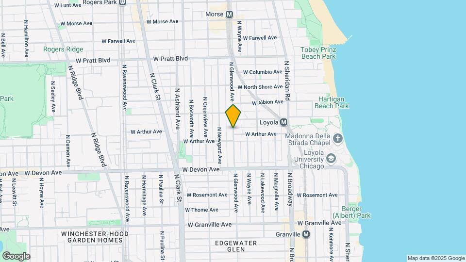 6516 N Glenwood Ave, Unit 1E Mapa y Detalles de la Ubicación